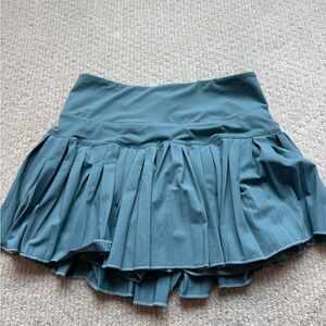 Gold Hinge Pleated Teal Skirt